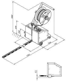Półautomat do pakowania palet TP 202MV (do taśmy 12 mm)-3129